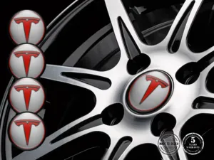 Tesla Version Emblèmes Roue Design Étiquette Premium